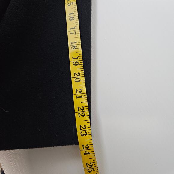 Virany 100% Wool Sz 42 Large Black Mens Overcoat - Picture 10 of 12